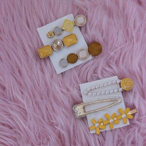 Summer Yellow Hair Clips